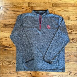 Charcoal Gray Oklahoma University Sooners Performance Quarter-Zip Pullover XL